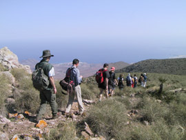 excursion, marcha en el parque natural